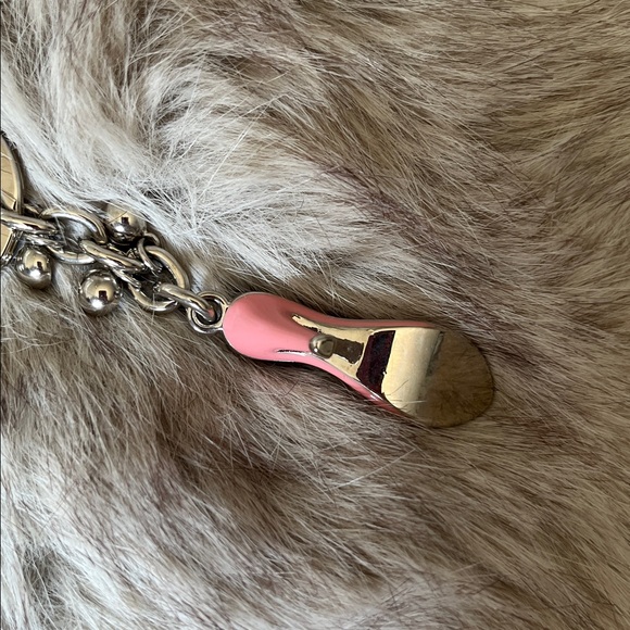 Pink/Silver Rhinestone High Heel Keychain - Picture 5 of 8